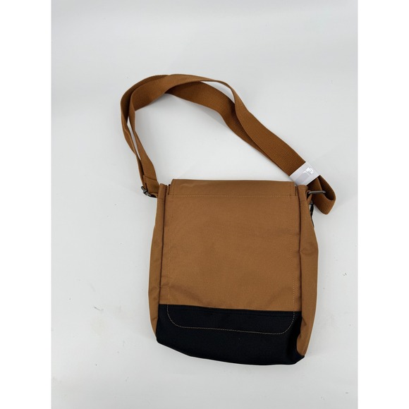 New Carhartt Crossbody Snap Bag Mens OS Brown Black Rain Defender Utility Bag - Picture 4 of 9